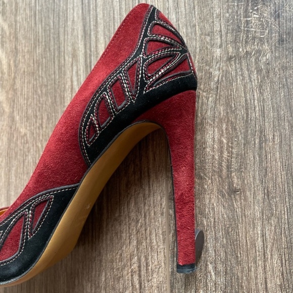 Isabel Marant Bordeaux Suede Embroidered Pumps | 39 - Picture 8 of 11
